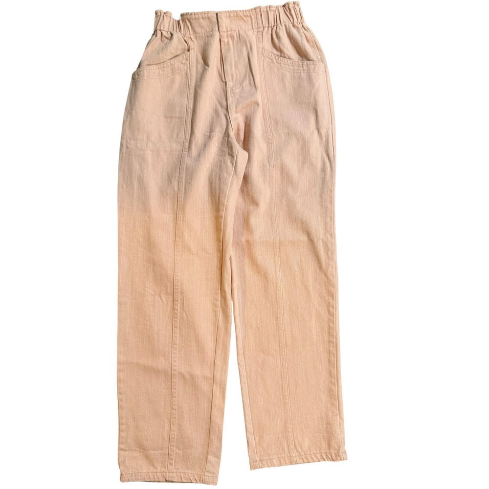 Gilli Peach High Waisted Straight Leg Cotton Pants Womens Medium